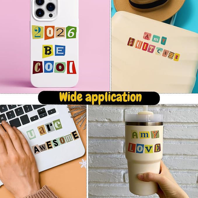 1920pcs Scrapbook Letter Stickers Ransom Vintage Junk Journal Stickers Numbers - Image 9