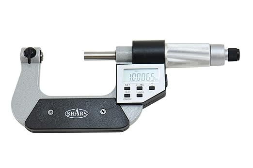Shars 1-2"/25-50mm Electronic Screw Thread Micrometer, .00005" Resolution, 60 Degree Anvils303-2437 P]