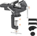 GOXAWEE Universal Bench Vise, 3.15 Inch Table Clamp, 360° Swivel Base, Small Home Vice, Clamp-on Tool for Woodworking, Cutting Conduit, Small DIY Projects, Craft Creation, Sculpting and Modeling