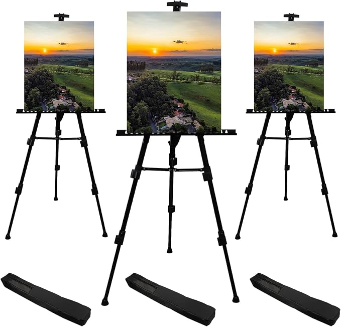 RRFTOK Black 3 Pack 21-66 Inch Art Easel Stand by RRFTOK
