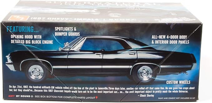 AMT 1967 Chevy Impala 4-Door Supernatural 1:25 Scale Model Kit - Image 7