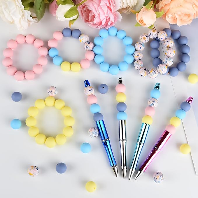 ASTARON 100 Pcs 15mm Silicone Beads - Image 4