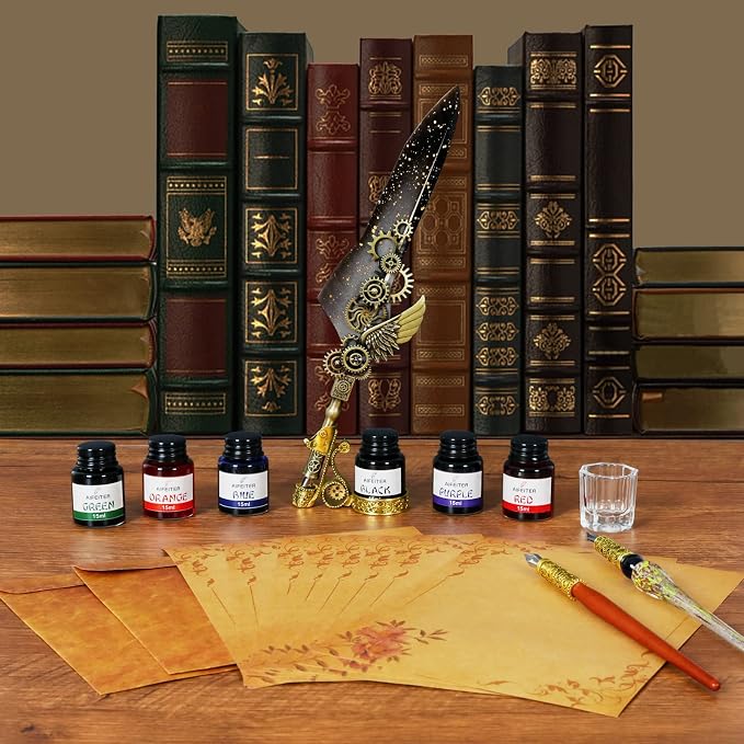 Aifeiter Feather Pen Ink Set - Image 3