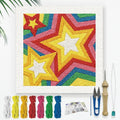 Doodlream Colorful Stars DIY Punch Needle Embroidery Kit by Doodlream