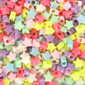 1100 Pcs Colored-Star Plastic Barrel Loose Beads by anpiwshjo