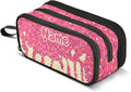 Custom Red Ice Cream Print Pencil Case Box Boys Girls Personalized Name Large by BOENLE-WELCOMEYOURCOMING