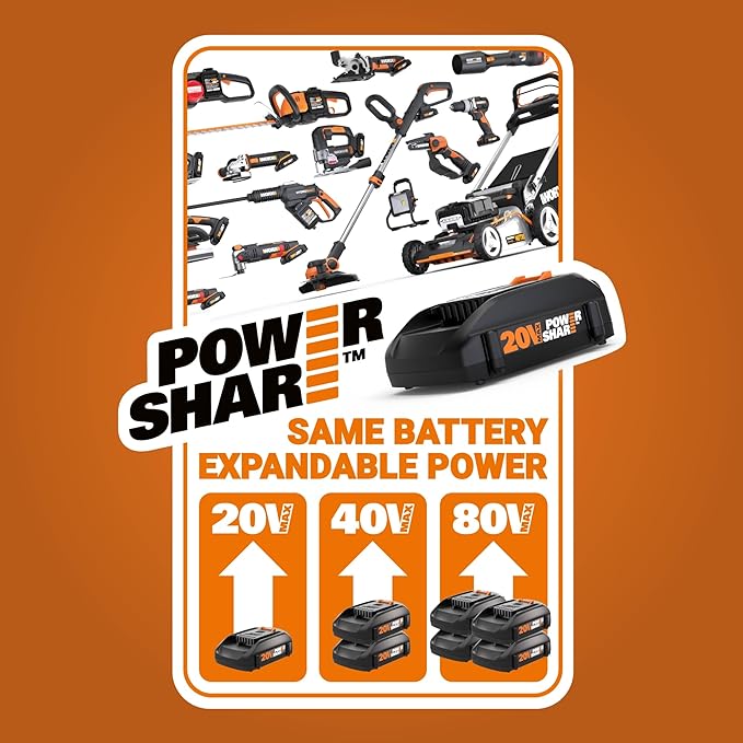 WORX Nitro 20V Brushless High Torque 1/2" Cordless Impact Wrench 1400 FT/LBS, Battery Impact Wrench with Constant Torque System, Compact Impact Wrench with Auto Mode – Battery & Charger Included