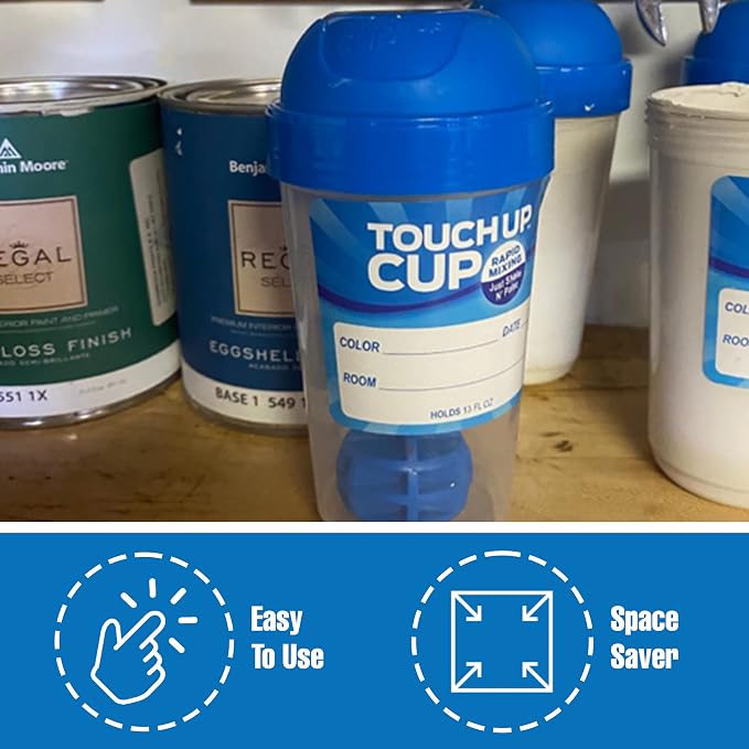 Touch Up Cup Empty Plastic Paint Storage Containers, 13 oz, - Image 5