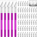 55 PCS Exacto Knife Set, 5 Piece Craft Knife and 50 Additional SK5 Blades by TIFICAL