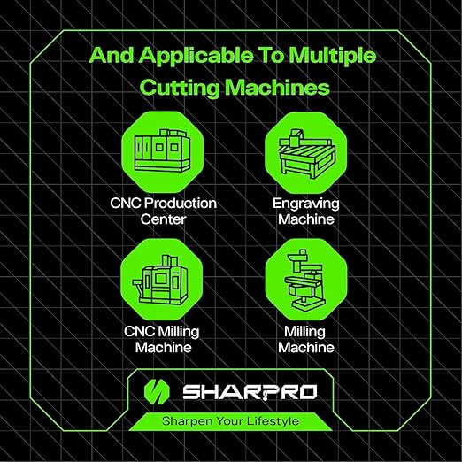 Spiral Upcut Router Bit 1/4 Inch Shank 1/16 Inch Cutting Dia. 1/2'' CL. Extra Long 2'' OVL. Carbide Upcut CNC Router Bit, Ideal for Wood Engraving and Plunging Applications