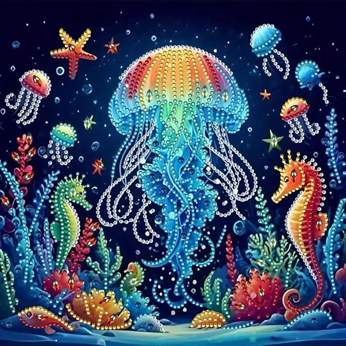ZQEATRY Jellyfish Special Shape Diamond Art Kits by ZQEATRY
