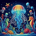 ZQEATRY Jellyfish Special Shape Diamond Art Kits by ZQEATRY