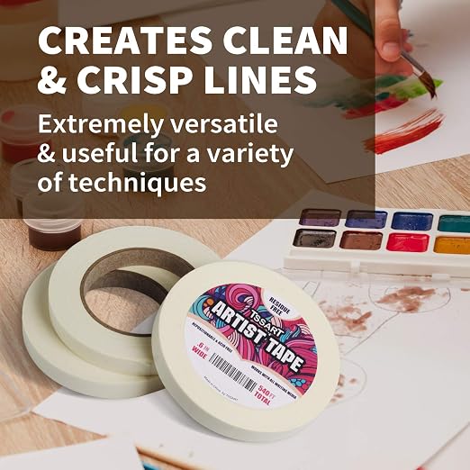 3 Pack White Artist Tape - Image 6