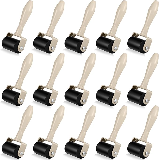 Frienda 15 Pack Rubber Brayer Rollers, 1.4 Inch Bulk Brayer Rollers by Frienda