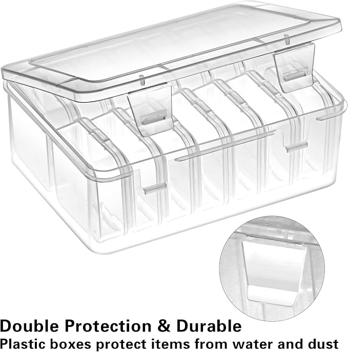 Mathtoxyz Small Bead Organizers, 30 Pieces Plastic Storage Cases Mini Clear - Image 6