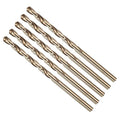 Drill Bit, #30 Cutting Diameter, 4341 HSS Gold Finish 135° Cutting Angle Number Jobber Bits - (Applications: for Drilling Soft Metal Plastic Wood), 5-Pieces