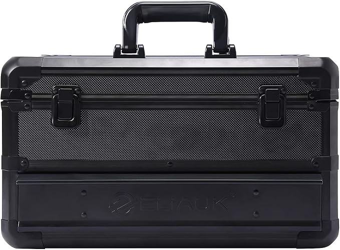 Tool Box Hard Case Tool Organizer Storage Cabinet Carry Case,Toolbox with Drawers, Black