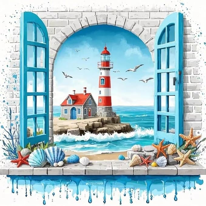 Legrace Lighthouse Diamond Art Painting Kits by Legrace