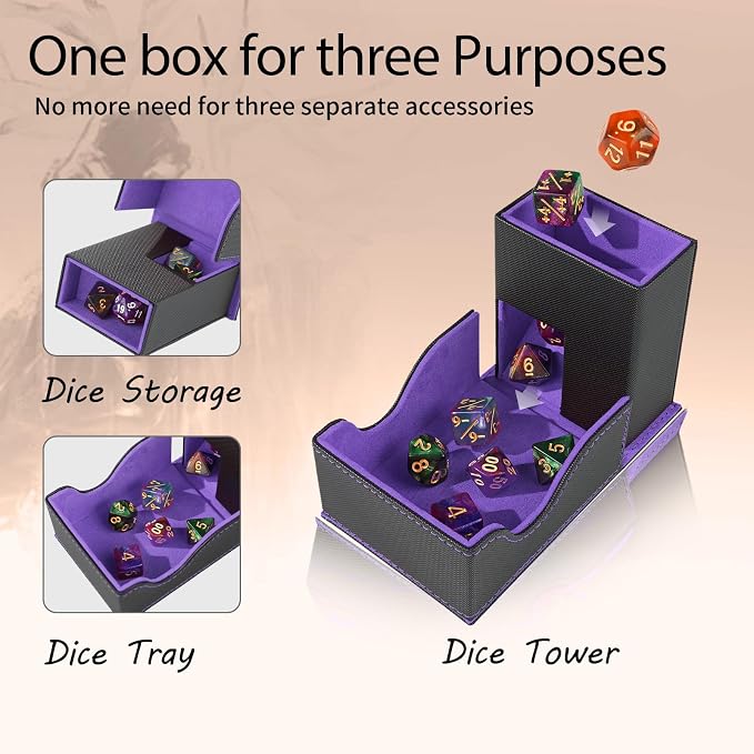 Dice Tower and Tray, Foldable Portable Dice Rolling Tower, Dice Roller Accessory - Image 2