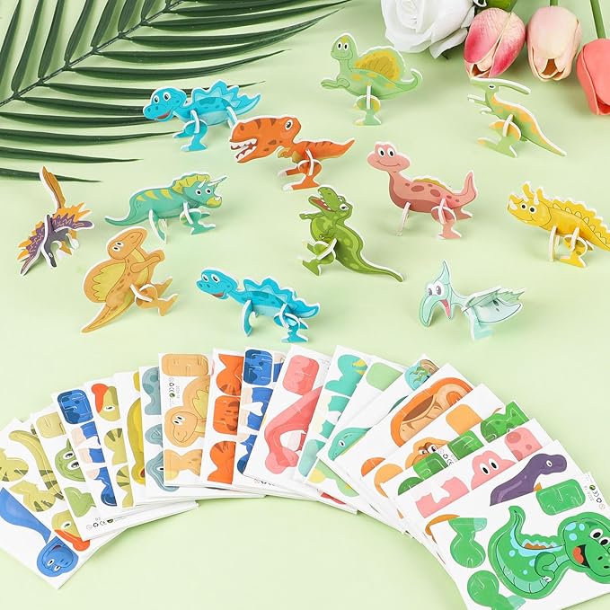 LOMIMOS Educational 3D Cartoon Puzzle, 3D Jigsaw Cartoon Model Creative Learning by LOMIMOS