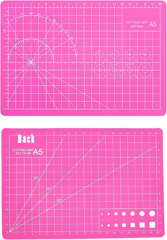 A5 Self-Healing Cutting Pads, Small Cutting Mat, Professional Double Sided by Wonafa
