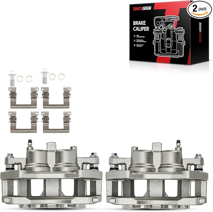 Torchbeam Front Brake Calipers Set for Chevrolet 2006-2011 Impala, Chevrolet 2012-2013 Impala 3.6L, Buick 2006-2008 Lucerne 3.8L, Front Left and Front Right Calipers Replace # 18B4988+18B4989