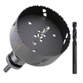5-3/4 Inch Deep HSS Bi Metal Hole Saw with Arbor Depth 2.1” for Metal Thick Wood PVC Drywall Aluminum Big Slot New Sharp Teeth Heavy Duty Hole Saw Bit