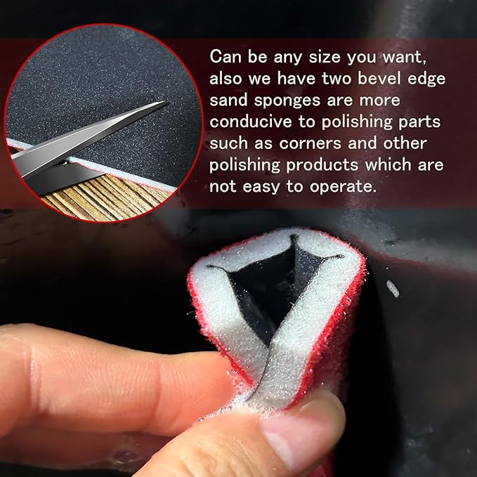 20PCS 3 x 4 Inch 180 Grit Sanding Sponge, Ultra Fine Sanding Sponges Pads, Soft Foam Hand Sanding Block Dry Wet Sandpaper Blocks for Model Drywall Metal Wood Furniture Polishing