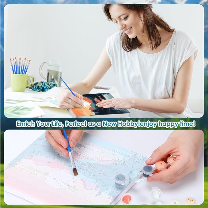 RoundFunny 8 Set Paint by Numbers Kit - Image 5