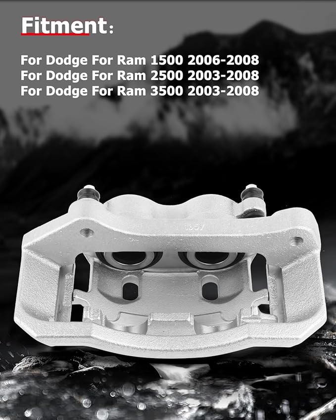 cciyu Front Right Brake Caliper Assembly w/Bracket 18-B4890 2006-2008 For Dodge For Ram 1500,2003-2008 For Dodge For Ram 2500,2003-2008 For Dodge For Ram 3500,2005-2008 For Dodge For Ram 4000