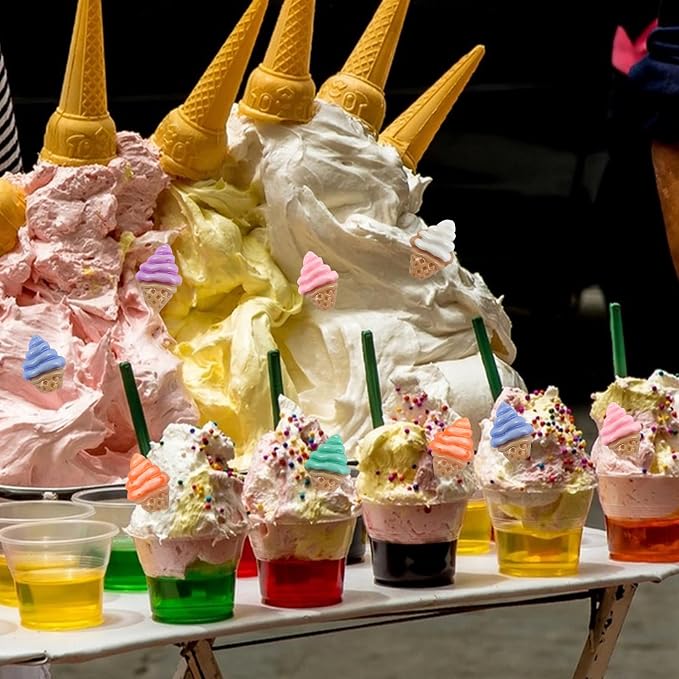 100 Pieces Colorful Tiny Ice Cream - Image 6