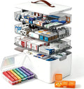 funest 4- Tier Medicine Storage Box Organizer Portable First Aid kit Box Sewing by funest