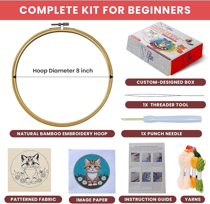 Eflin Punch Needle Kits Adults Beginner - Image 2