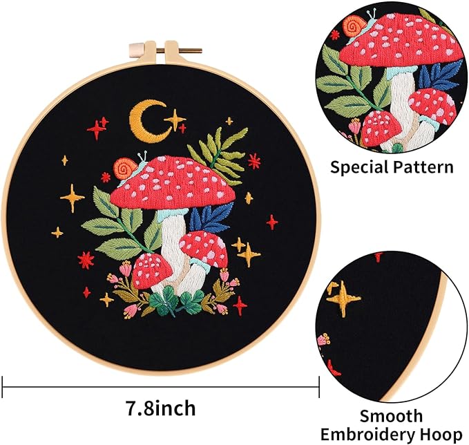 Nuberlic Mushroom Embroidery Kits - Image 4