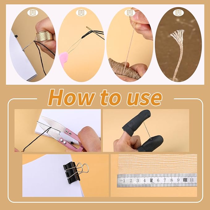 33 Pcs Book Binding Kits 4 Pcs Bone Folder Paper Creaser Paper Folding Tool - Image 6