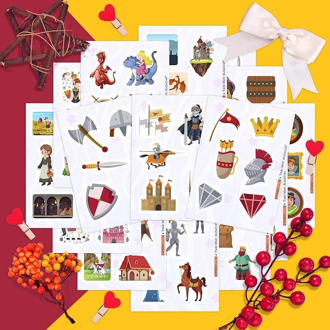 BulbaCraft 100Pcs Medieval Stickers - Image 5