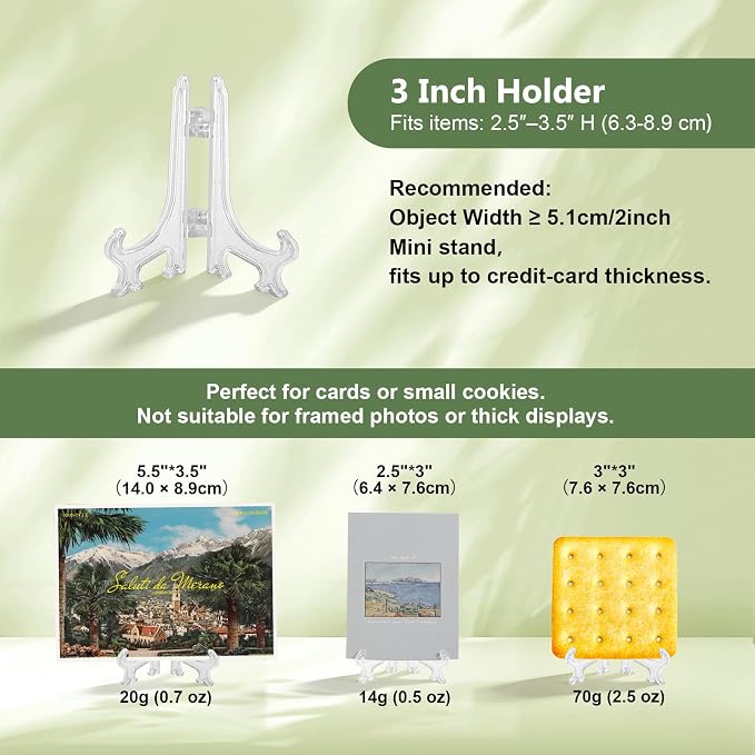 Artliving 6 Inch Acrylic Card Display Stands, Small Plastic Easels and - Image 3