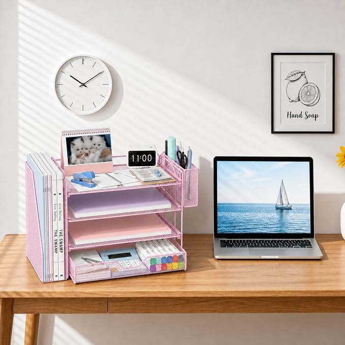 OPNICE Desk Organizer, 4-Tier Desktop File Organizer - Image 6