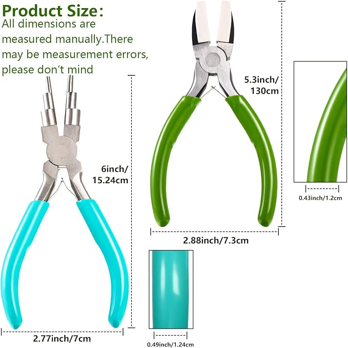 2 Pieces Jewelry Making Tool Bail Making Pliers 6 in 1 Jewelry Pliers Wire - Image 2
