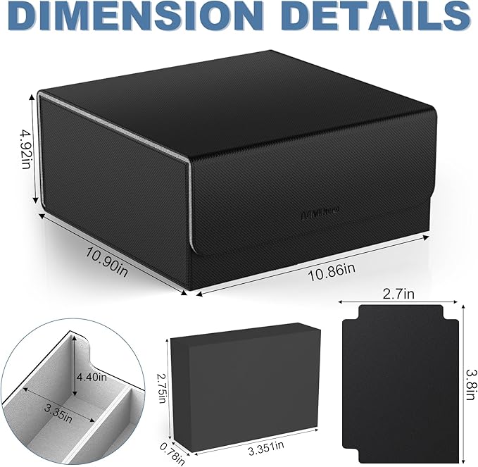 Mlikero Card Deck Case, Trading Card Storage Box - Image 5