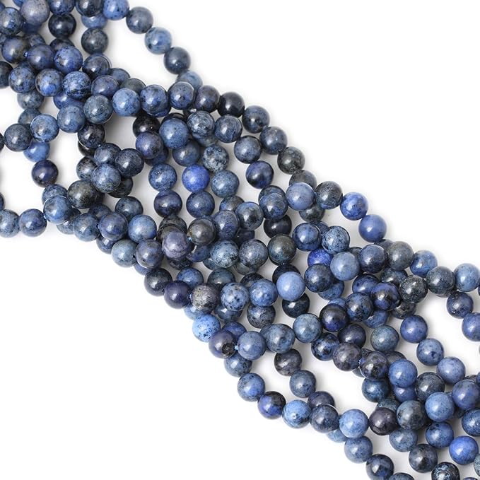 45PCS 8mm Natural Dumortierite Gemstone Round Loose Stone Beads - Image 4