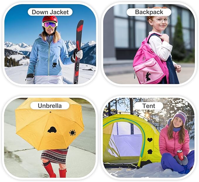 8PCS 7.8x3.9 inch Nylon Repair Patch Self-Adhesive Fabric Patch Down Jacket Repair Patches for Puffer Jackets Tenacious Tape Polyester Waterproof Lightweight Tent Repair Patch Kits for Clothes Bag