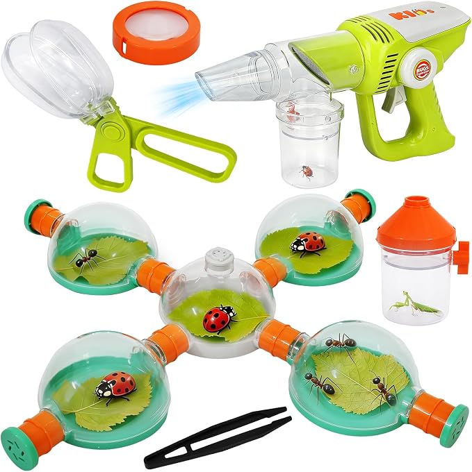 Bug Catcher for Kids 3-5, Bug Vacuum Toys Set for Toddlers 1-3, Magnify Glass by SLTBEH