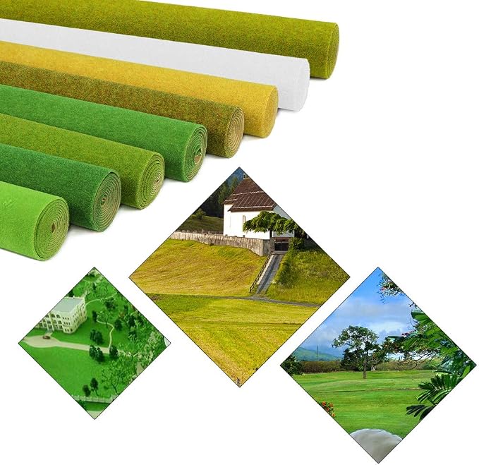 CP135 Artificial Model Grass Mat Trains Yellow Green Late Autumn 40 x 100cm or - Image 3