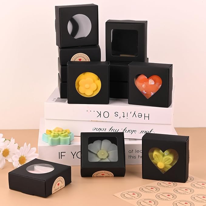 Moukiween 30 PCS Black Soap Boxes - Image 5