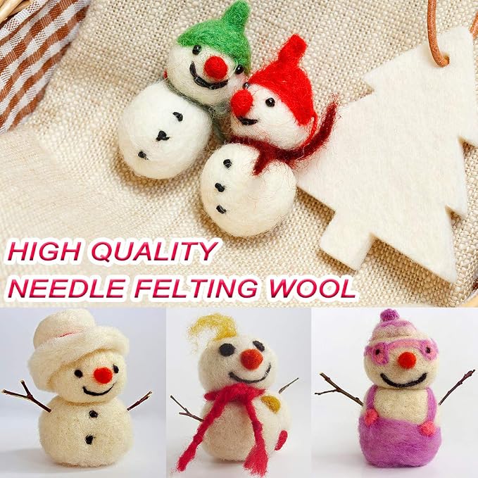 West Bay Needle Felting Kit 109 Pieces Set, Wool Roving 36 Colors - Image 5