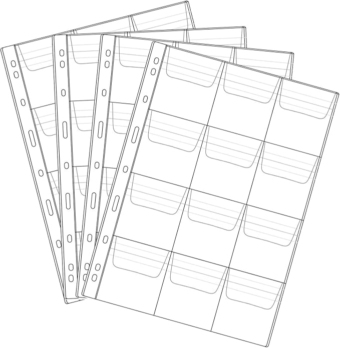 12 Pocket Coin Pages 10 Sheet Plastic Coin Holders Stamp Collector Supplies | by Jomevia