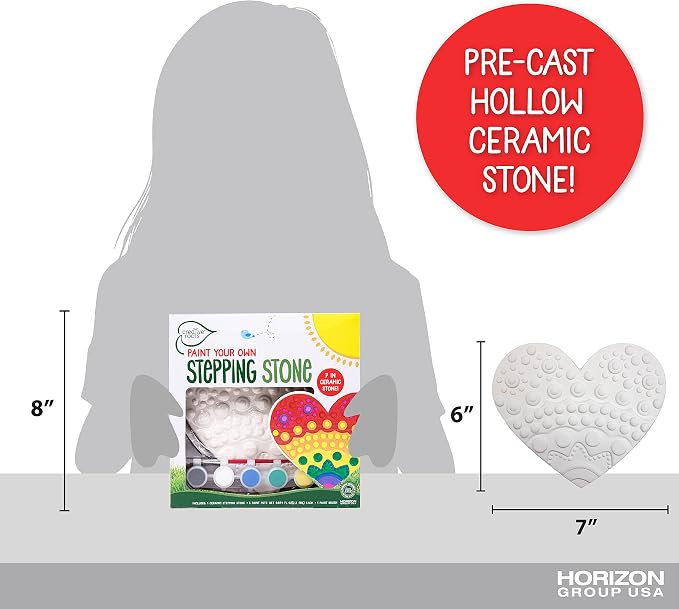 Creative Roots Mosaic Heart Stepping Stone, Includes 7-Inch Ceramic Stepping - Image 8