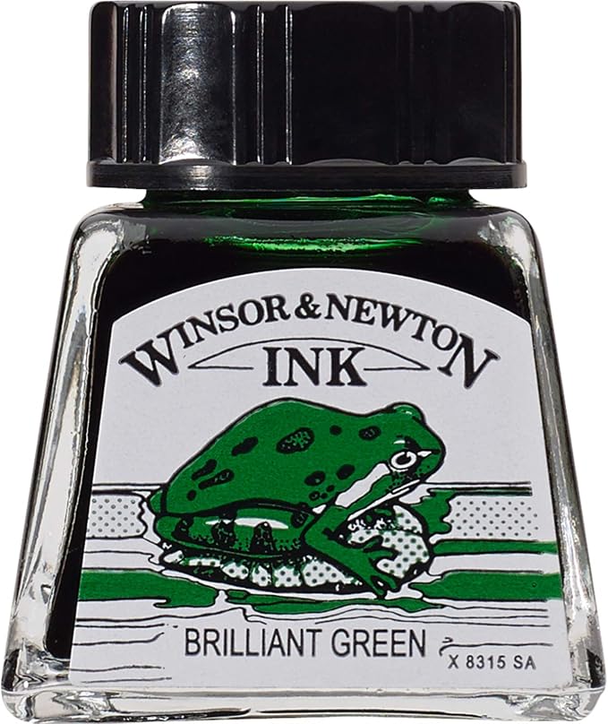 Winsor & Newton Drawing Ink, 14ml Bottle, Brilliant Green by WinsorNewton