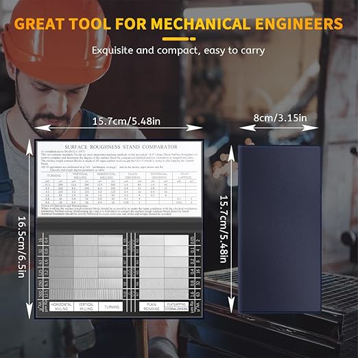 Surface Roughness Standards Set, Surface Finish Comparator Set, 30 Specimens with Ra0.05-12.5mm